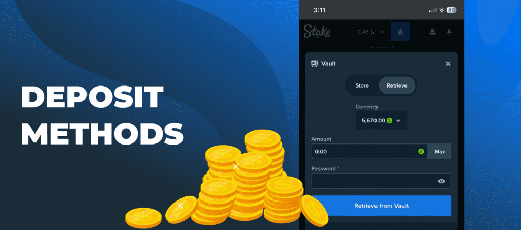 Deposit Methods Visual Guide - Gold Coins and Stake Payment Modal